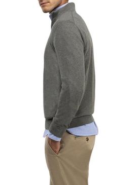 Camisola El Ganso com gola verde para homem.