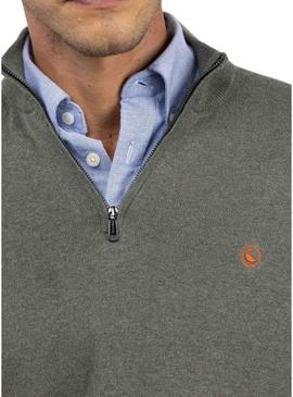 Camisola El Ganso com gola verde para homem.