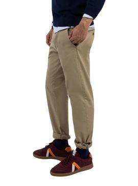Calça chinesa El Ganso cáqui slim fit para homem