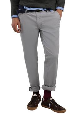 Calça chino El Ganso cinza slim fit para homem