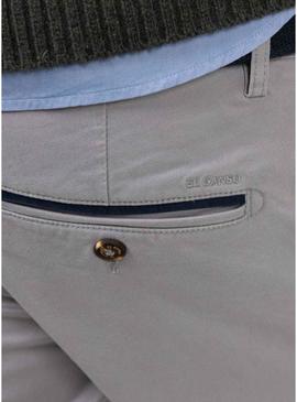 Calça chino El Ganso cinza slim fit para homem