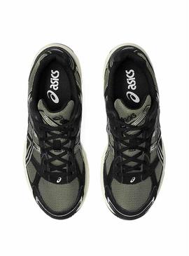 Tênis Asics Gel 1130 verde e preto para homem.