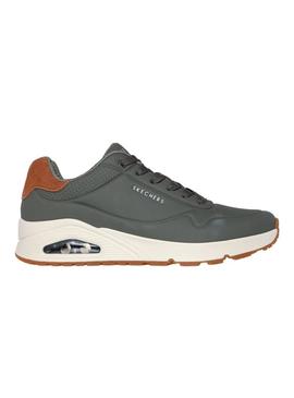 Sapatilhas Sketchers Uno verde para homem.