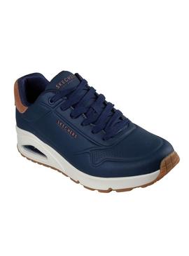 Tênis Skechers Uno azul para homens