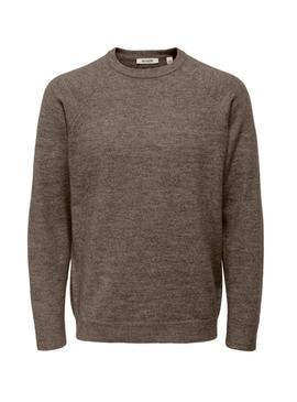 Jersey Only and Sons Thomas regular marrom para homem