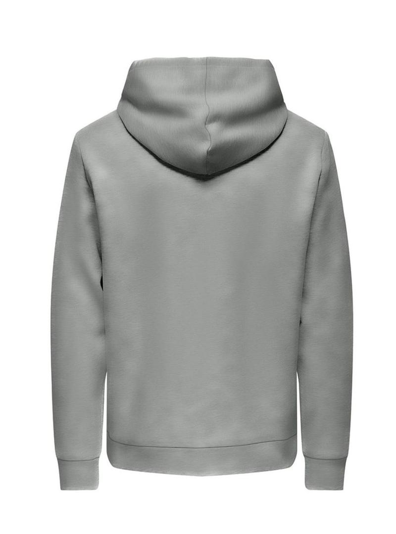 Moletom Only and Sons Chase regular cinza para homem.