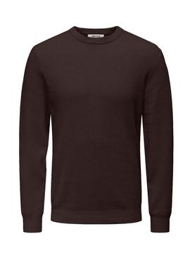 Jersey Only and Sons Kurt regular marrom para homem.