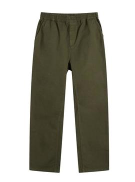 Calça Carhartt Flint verde tingida para homem.