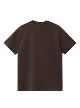 Camiseta Carhartt Chase marrom para homem.