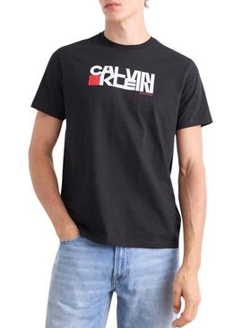 Camiseta Calvin Klein Redbox preta para homem