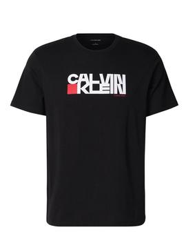 Camiseta Calvin Klein Redbox preta para homem