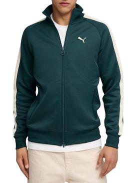 Jaqueta esportiva Puma T7 Always On verde para homens.