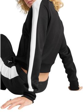 Jaqueta esportiva Puma T7 preta para mulher.