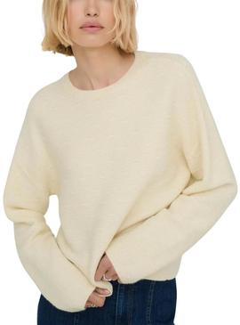 Camisola Only Katia bege para mulher.