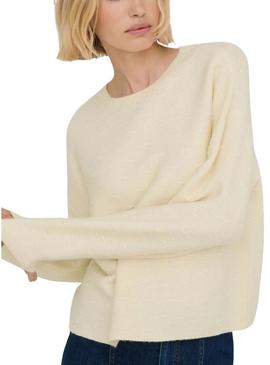 Camisola Only Katia bege para mulher.