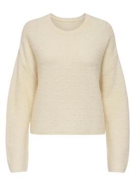 Camisola Only Katia bege para mulher.