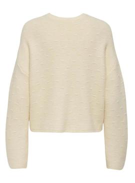 Camisola Only Katia bege para mulher.