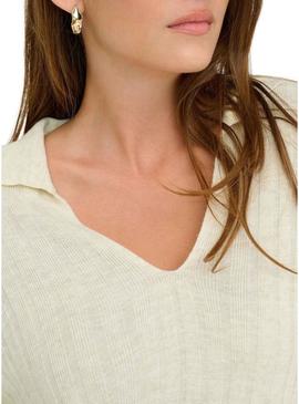 Vestido Only Tessa bege para mulher.