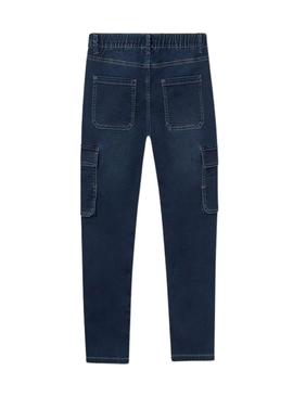 Calça Mayoral soft denim jogger escuro menino