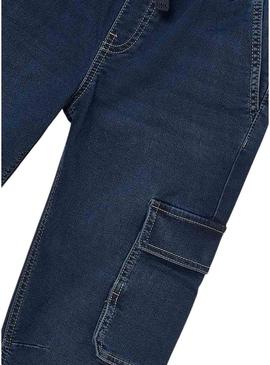 Calça Mayoral soft denim jogger escuro menino