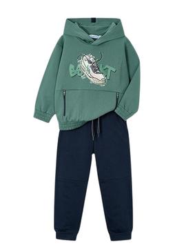 Conjunto de treino Mayoral com estampa verde para menino