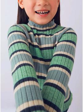 Camisola Mayoral verde com decote em V para menina