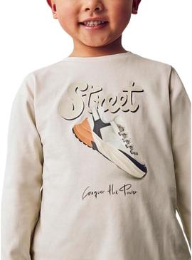 Camiseta Mayoral street bege para menino