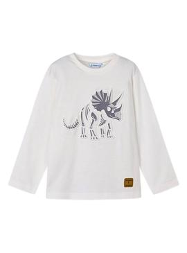 Camiseta Mayoral dinossauro em relevo para menino