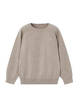 Camisola básica Mayoral tostada para menino.