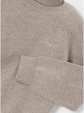 Camisola básica Mayoral tostada para menino.
