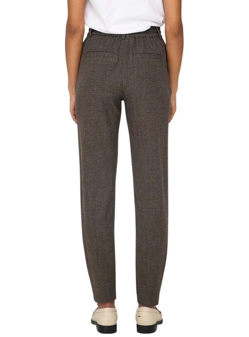 Calça Only Poptrash marrom para Mulher.