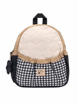 Mochila Mayoral acolchoada preta para menina