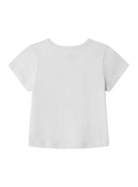 Camisa Pepe Jeans Avani branca para menina.