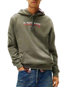 Moletom Tommy Jeans DNA verde para homem