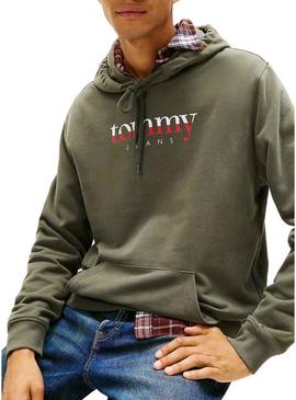 Moletom Tommy Jeans DNA verde para homem