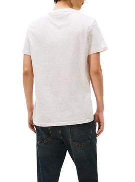 Camiseta Tommy Jeans Font Play cinza para homem.