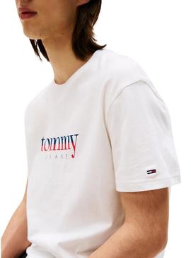 Camiseta Tommy Jeans DNA branca para homem