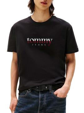 Camiseta Tommy Jeans DNA preta para homem