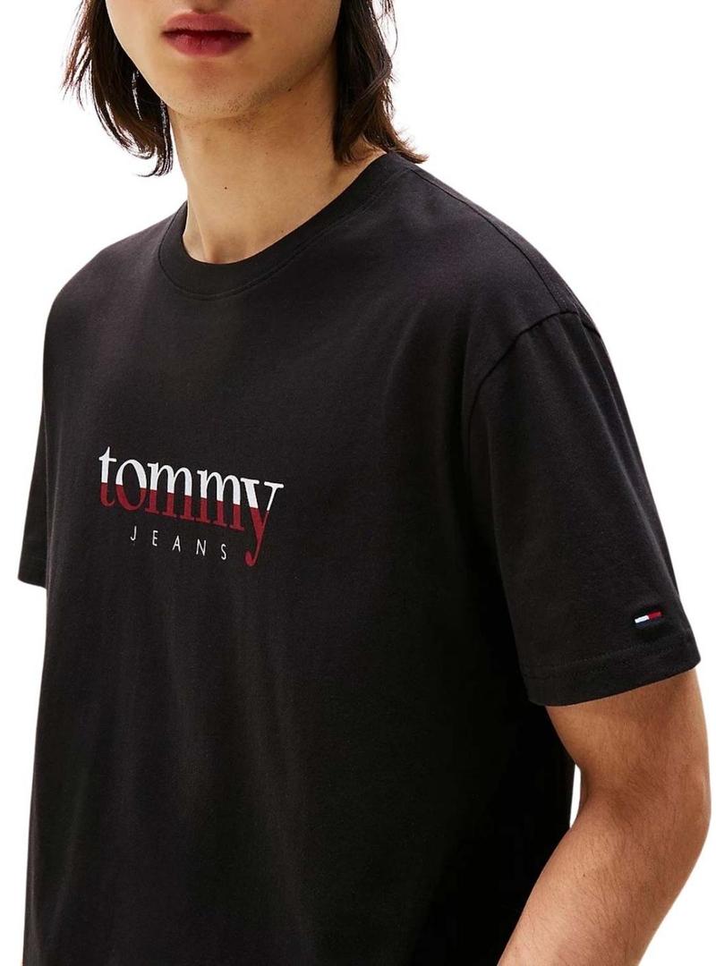 Camiseta Tommy Jeans DNA preta para homem