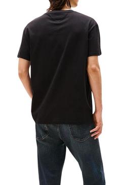 Camiseta Tommy Jeans DNA preta para homem