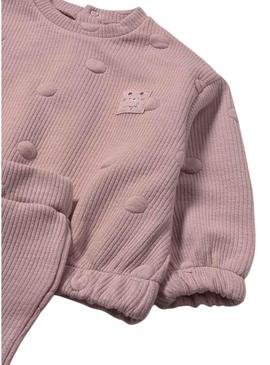 Fato de treino rosa acolchoado Mayoral para bebé