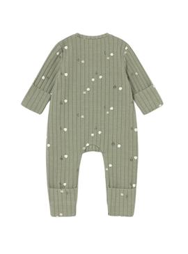 Pijama Mayoral comprido pé conversível verde bebê.