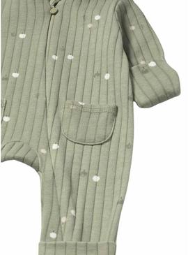 Pijama Mayoral comprido pé conversível verde bebê.