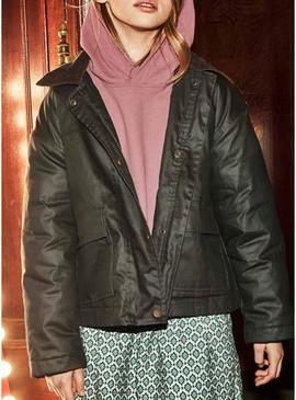 Jaqueta encerada verde da Mayoral para meninas