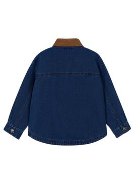 Camisa de ganga escura Mayoral para meninas e meninos