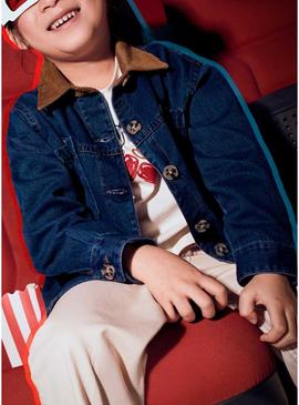 Camisa de ganga escura Mayoral para meninas e meninos