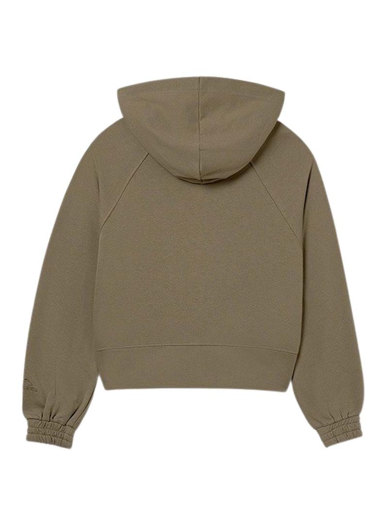 Moletom com zíper verde Mayoral para menina.