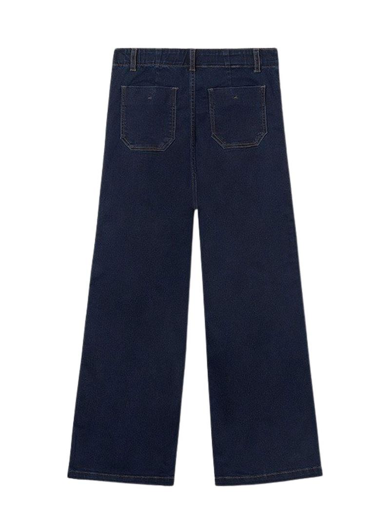 Calça de ganga Mayoral com pernas largas para meninas.