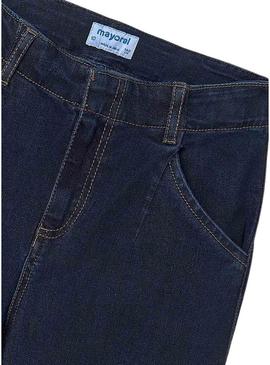 Calça de ganga Mayoral com pernas largas para meninas.