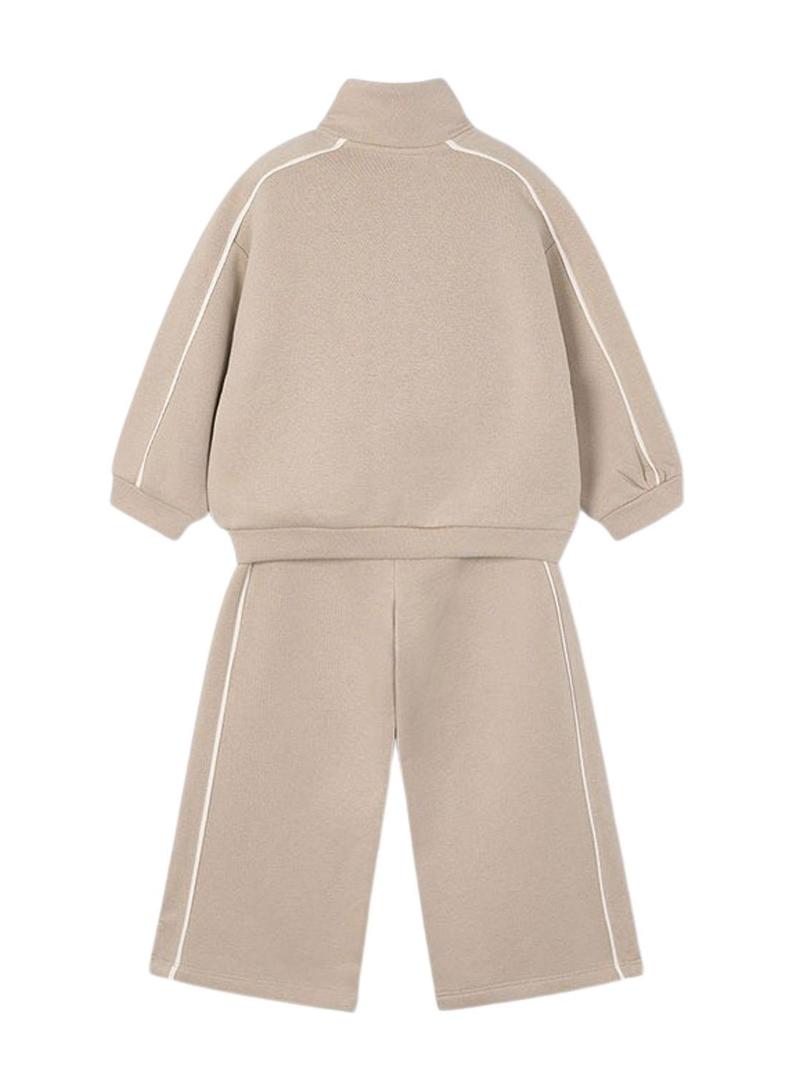 Fato de treino Mayoral com faixas bege para menina